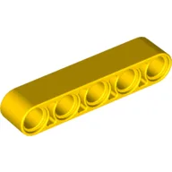 Technic Beam 1 x 5 Thick / Yellow