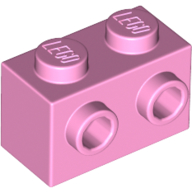 Lego Brick Special 1 x 2 with 2 Studs on 1 Side / Bright Pink