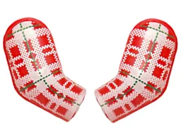 Arm, (Matching Left and Right) Pair with Plaid Shirt with Green Dotted Lines Pattern / Red