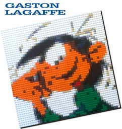 Gaston Lagaffe - Brick Art Mosaic