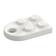 Plate Special 3 x 2 with Rounded End, Hole / White