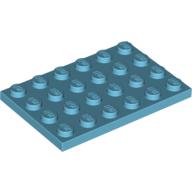 Lego Plate 4 x 6 / Medium Azure