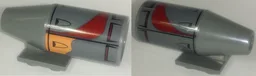 Engine, Smooth Large, 2 x 2 Thin Top Plate with Air Intakes and Outlets on Yellow and Dark Red Pattern Model Top (Sticker) - Set 75173