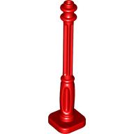 Lego Lamp Post 2 x 2 x 7 with 4 Base Flutes / Red