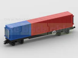 4-Wide Container Train Wagon With 20ft & 40ft Containers