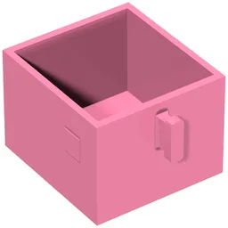 Duplo Drawer 2 x 2 with Pull Handle / Medium Dark Pink