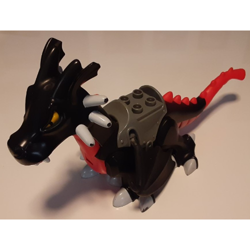 Lego Duplo Dragon Large with Red Underside / Black