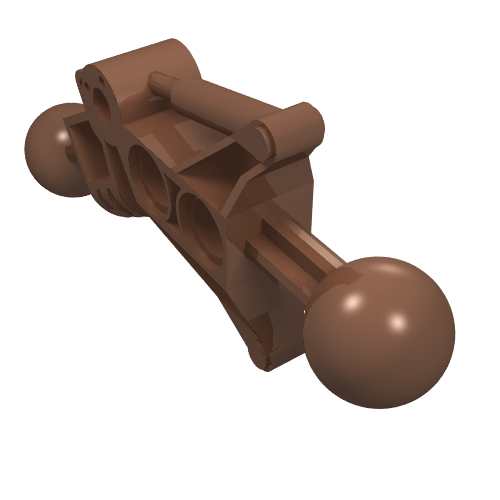 Lego Large Figure Skeletal, Limb, Angular with 2 Ball Joints, and 2 Holes (Toa) / Light Brown