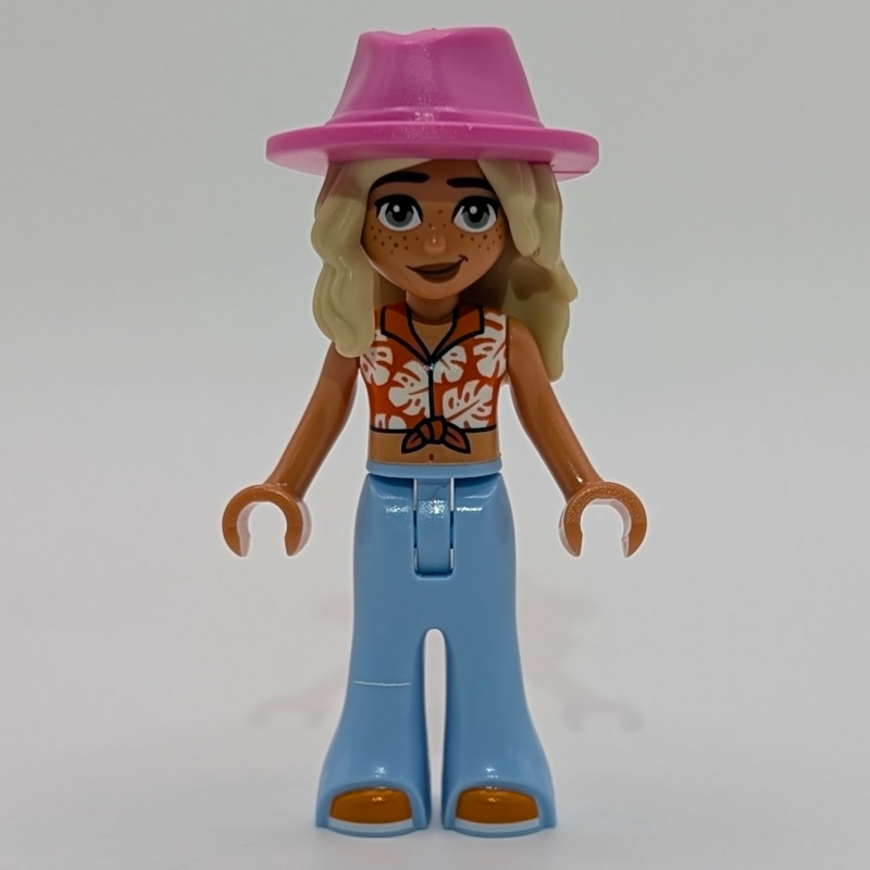 Lego Sage, Reddish Orange Top, Bright Light Blue Pants