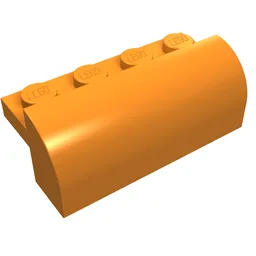 Brick Curved 2 x 4 x 1 1/3 / Orange
