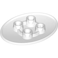 Lego Disc Oval 4 x 6 / Trans-Clear
