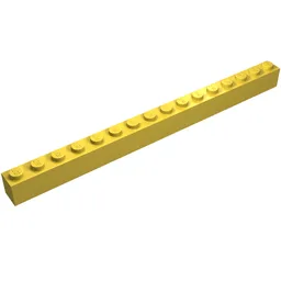 Brick 1 x 16 / Yellow