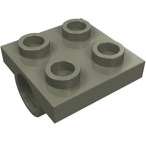 Lego Plate Special 2 x 2 with 2 Pin Holes / Dark Gray