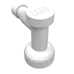 Tap 1 x 1 with Hole in Spout / White