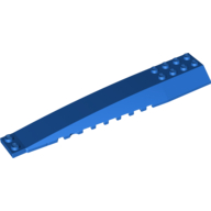 Lego Brick Wedged, Curved 16 x 4 Triple with Inner Ridges / Blue