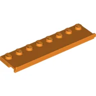 Plate Special 2 x 8 with Door Rail / Orange
