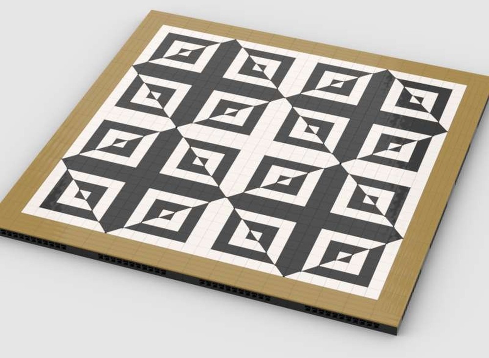 Lego Square Optical Illusion