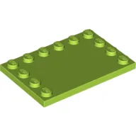 Plate Special 4 x 6, Studs on 3 Edges / Lime