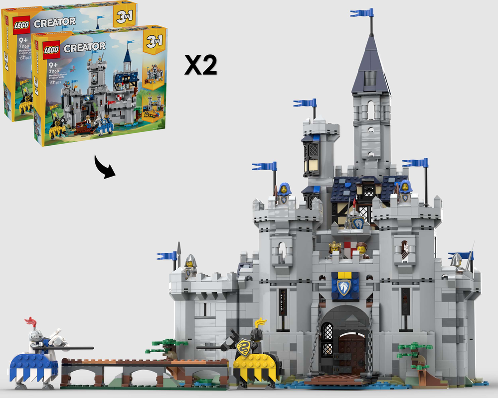 Lego Horse Lord Castle - Alternate Build of 2 x 31168 Medieval Horse Knight Castle