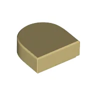 Tile Round 1 x 1 Half Circle / Tan