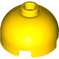 Brick Round 2 x 2 Dome Top, Hollow Stud / Yellow
