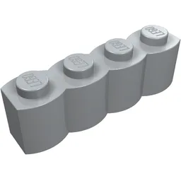 Brick Special 1 x 4 Palisade [aka Log] / Light Bluish Gray