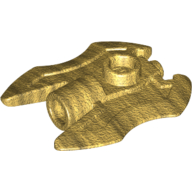 Lego Weapon Axe Head with Twin-Blade / Pearl Gold