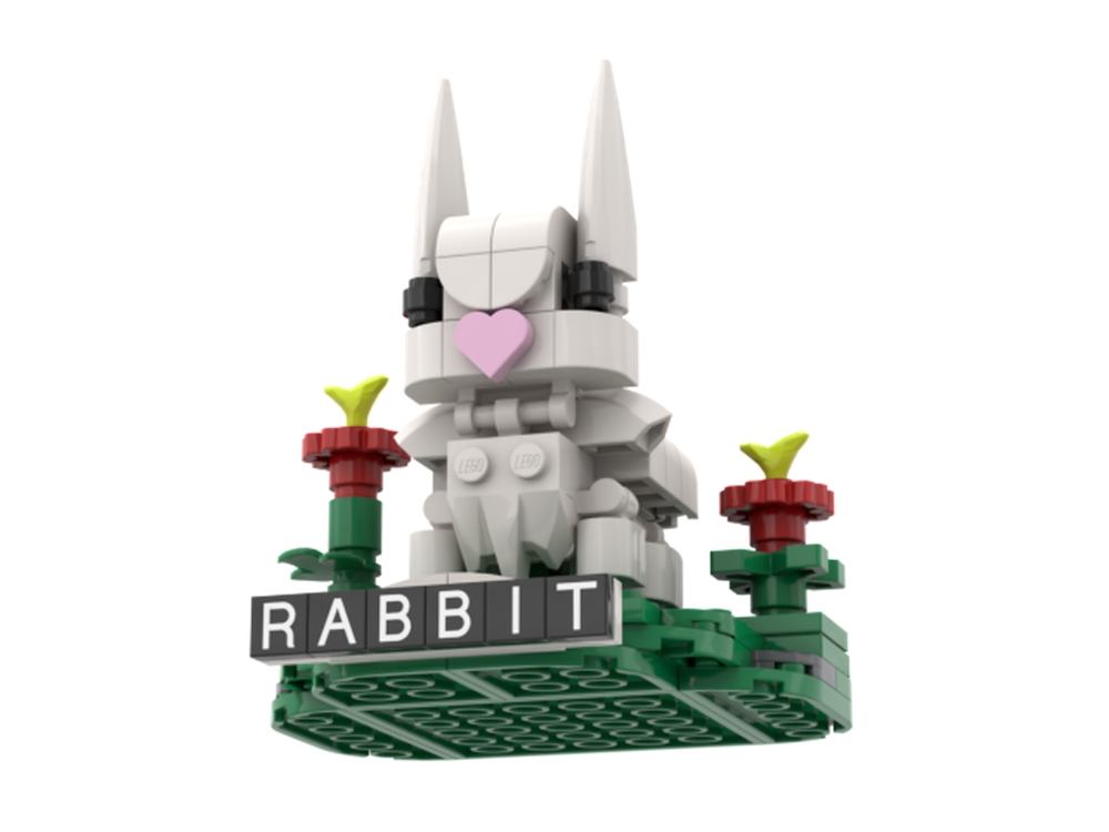 Lego White Rabbit with Stand
