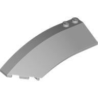 Lego Brick Wedged, Curved 8 x 3 x 2 Open Left / Light Bluish Gray