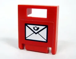 Container, Box 2 x 2 x 2 Door with Slot with Mail Envelope Pattern (Sticker) - Set 7731