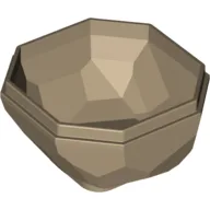 Rock Boulder 4 x 4, Bottom / Dark Tan