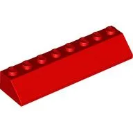 Brick Sloped 45° 2 x 8 / Red