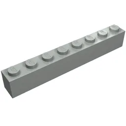 Brick 1 x 8 / Light Gray