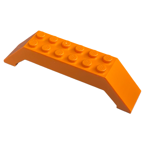Lego Brick Sloped 45° 10 x 2 x 2 Double / Orange