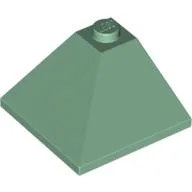 Brick Sloped 33° 3 x 3 Double Convex / Sand Green