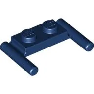 Plate Special 1 x 2 with Handles [Flat Ends / Low Attachment] / Dark Blue
