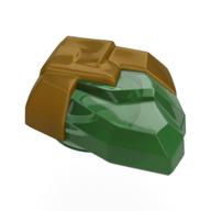 Lego Rock, Jewel in Pearl Gold Holder pattern / Trans-Green