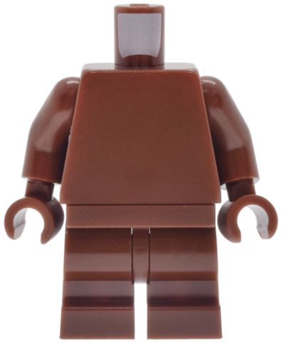Lego Body SMART Minifigure, Torso with Reddish Brown Hips and Medium Legs with SMART Logo on Back Pattern / Reddish Brown Arms / Reddish Brown Hands