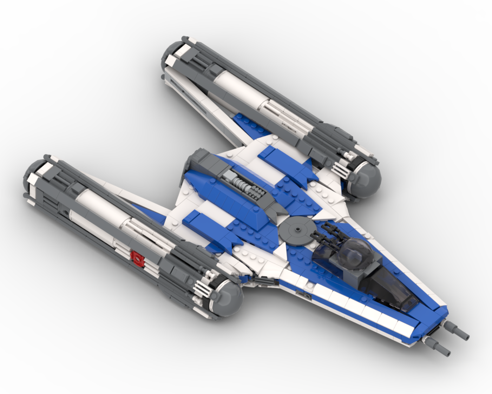 Lego Captain Rex's Y wing Blue 501 Republic Clone Wars