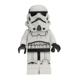 Stormtrooper, Dark Bluish Gray Squares on Back of Helmet