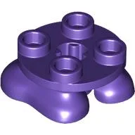 Feet, 2 x 2 x 2/3 with 4 Studs on Top / Dark Purple