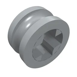 Technic Bush 1/2 Smooth with Axle Hole Semi-Reduced / Light Bluish Gray