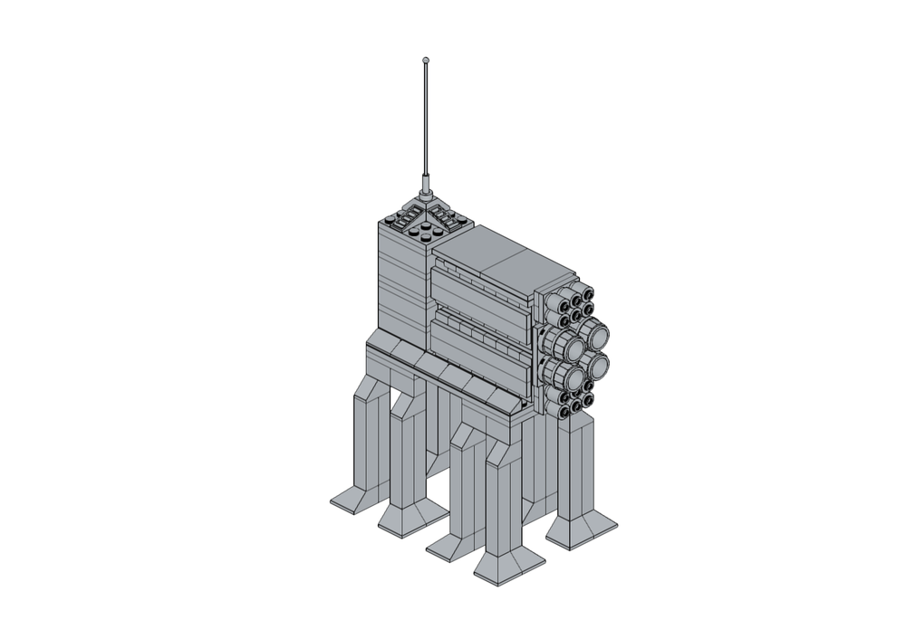 Lego Large Defence Cannon With Stand And Antenna.