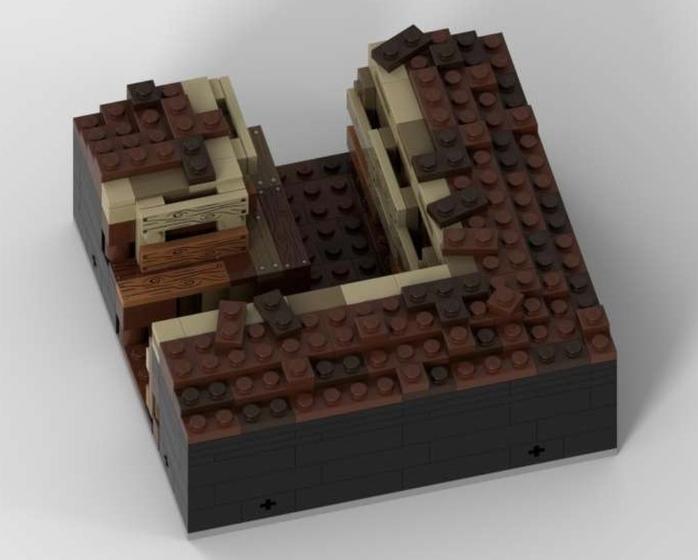 Lego Modular Trench - Inverted Corner with Firestep
