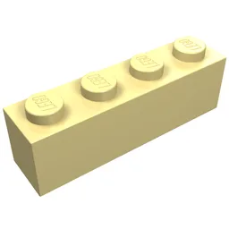 Brick 1 x 4 / Light Yellow