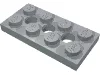 Technic Plate 2 x 4 [3 Holes] / Light Bluish Gray