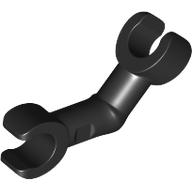 Lego Arm Skeleton Bent with Clips at 90° [Vertical Grip] / Black