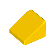 Lego Brick Sloped 30° 1 x 1 x 2/3 (Cheese Slope) / Yellow