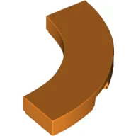 Tile 3 x 3 Curved, Macaroni / Orange