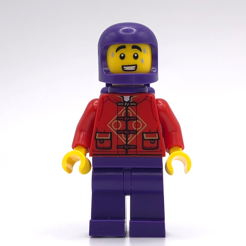 Lego Space Costume, Red Torso, Dark Purple Legs, Helmet, Air Tanks